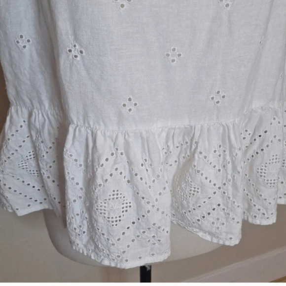 Madewell Rosalie Tie-Strap Top in Geo Eyelet SZ 1X - Picture 6 of 11